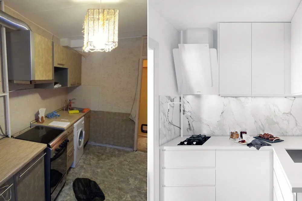 Photo: in style , Kitchen and Dining Room, Modern, Gid, Stalin House, Panel House, Khrushchyovka, Brick House, Monolithic House, Block House, Monolithic-Brick, Elena Markina, Karina Zadvina, Porte Rouge, Marina Merenkova, Maria Bezuglova, Anna Rims – photo on our website