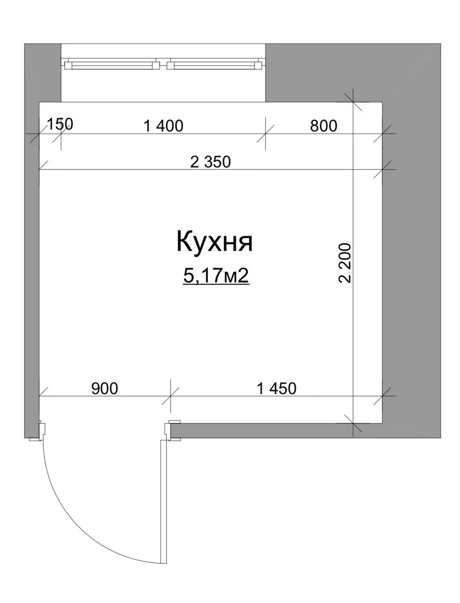 苏联式公寓系列 1-515/5 厨房面积 5 平方米，整套公寓面积 32 平方米