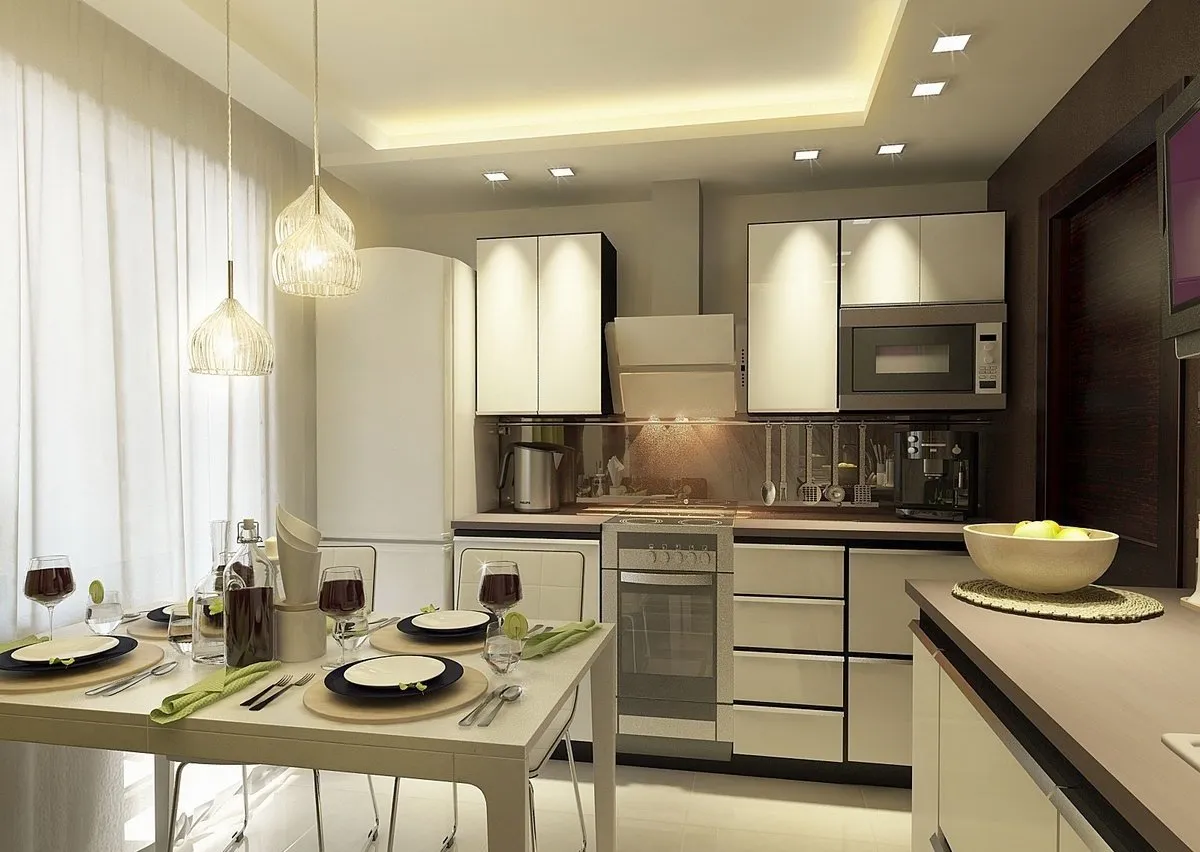 Foto: cocina y comedor en estilo moderno, consejos: fotos en nuestro sitio web