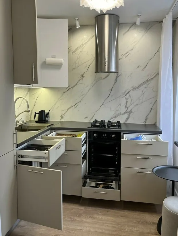 Photo: in style, Kitchen and dining room, Renovation, Panel house – photo on our website