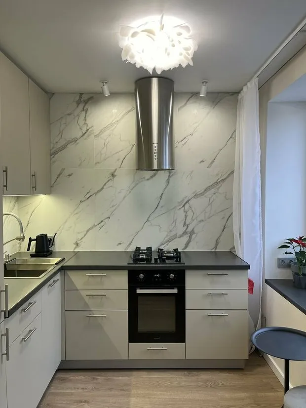 Photo: in style, Kitchen and dining room, Renovation, Panel house – photo on our website