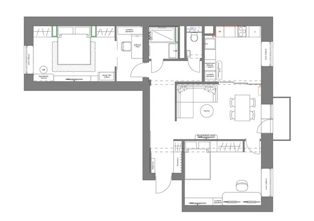 Фотография: в стиле , Кухня и столовая, Переделка, Сталинка – фото на нашем сайте