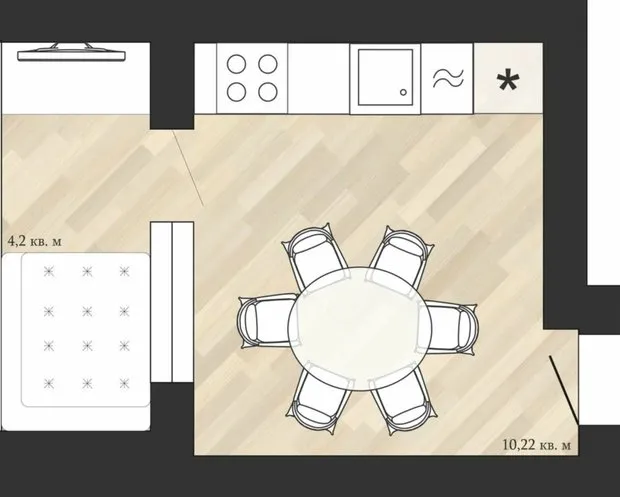 Foto: estilo moderno, Cocina y comedor, Replanificación – fotos en nuestro sitio web