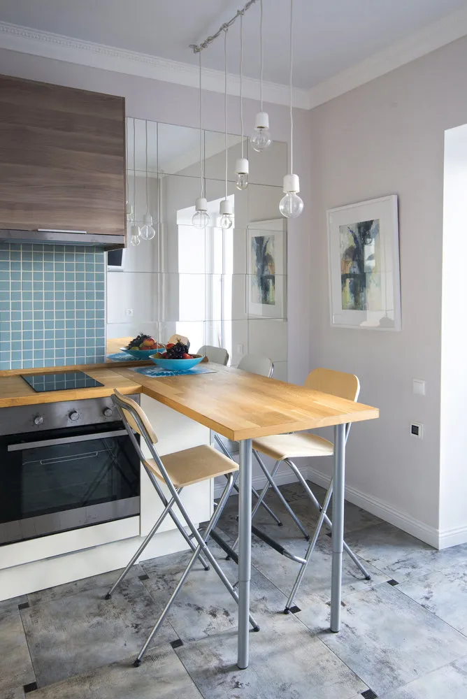 Photo: Kitchen and dining room in Scandinavian style, Apartment, Weekly Project, IKEA, Moscow region, Monolithic-brick, Anna Morozova, 'European' Housing Complex – photo on our website