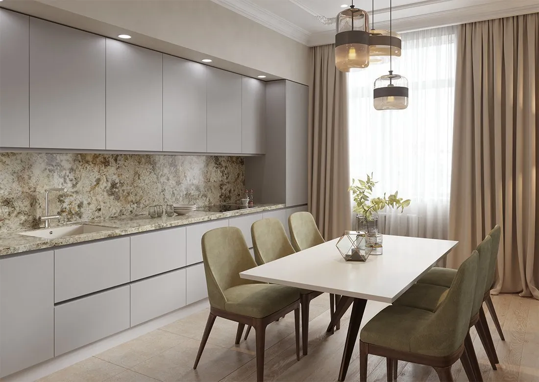 照片:现代风格厨房与餐厅,技巧,厨房布局,塔季扬娜·法比奇娜,Nolte,Nolte Kitchens,厨房设计,定制厨房,Nolte Kuchen – 我们网站上的照片