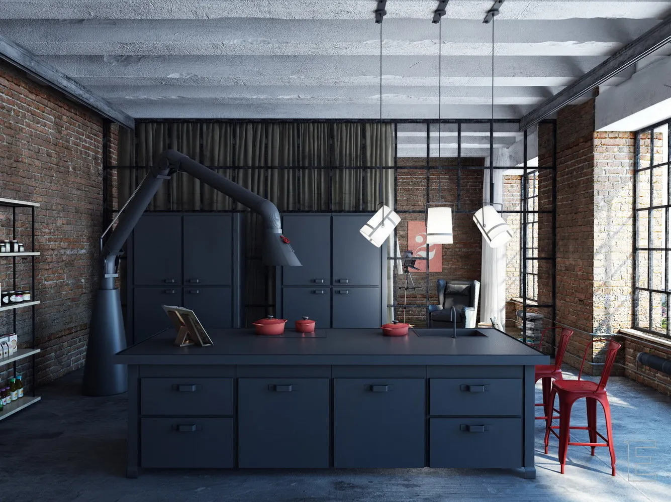 Фотография: Кухня и столовая в стиле Лофт, Советы – фото на нашем сайте