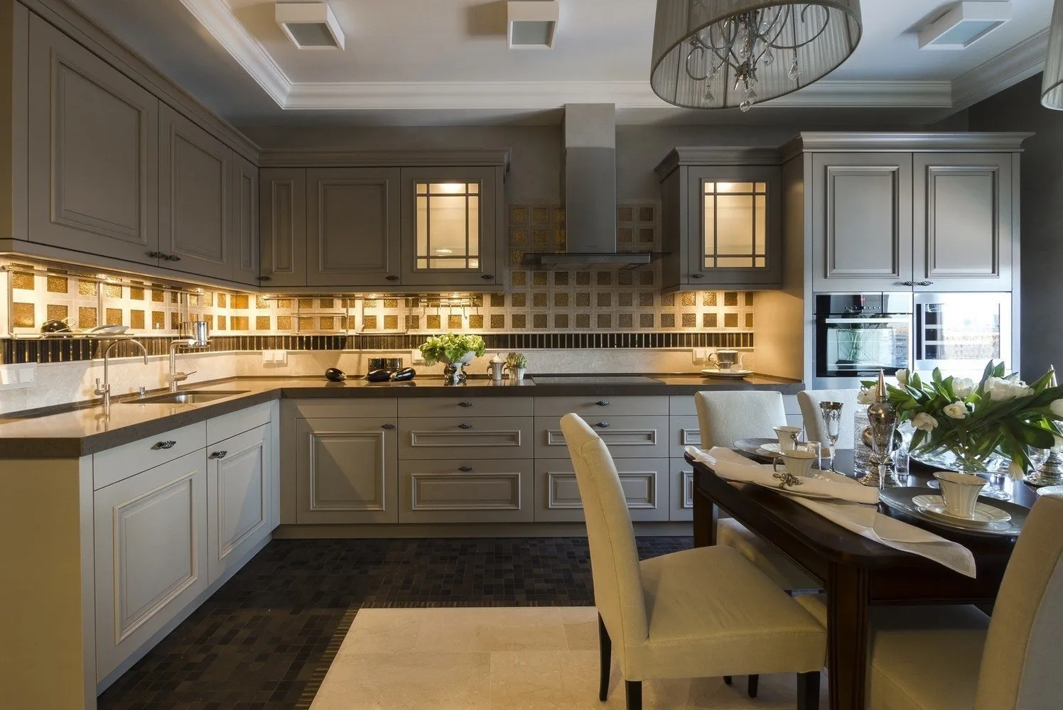 照片：斯堪的纳维亚风格的厨房与餐厅，技巧 – 我们网站上的照片