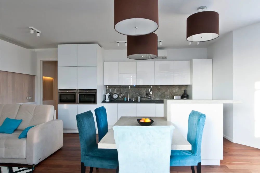 照片:现代风格厨房和餐厅,技巧——我们网站上的照片