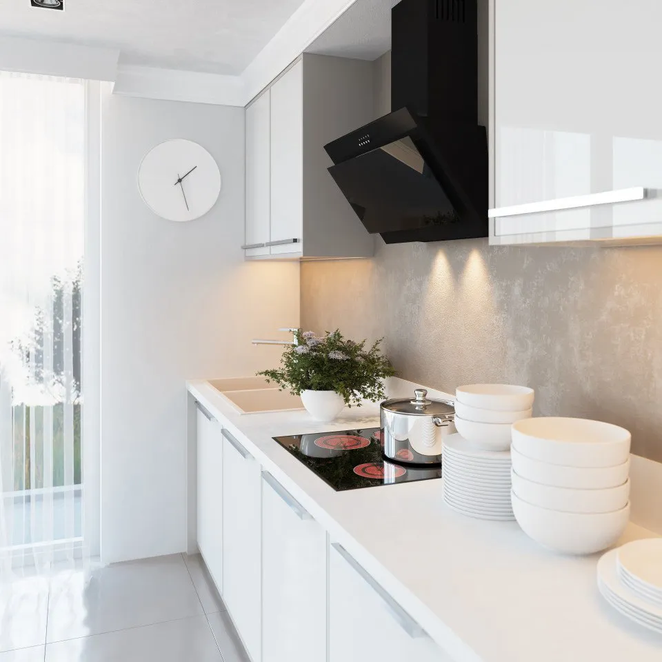 照片:极简主义厨房与餐厅,搬迁,完工 – 我们网站上的照片