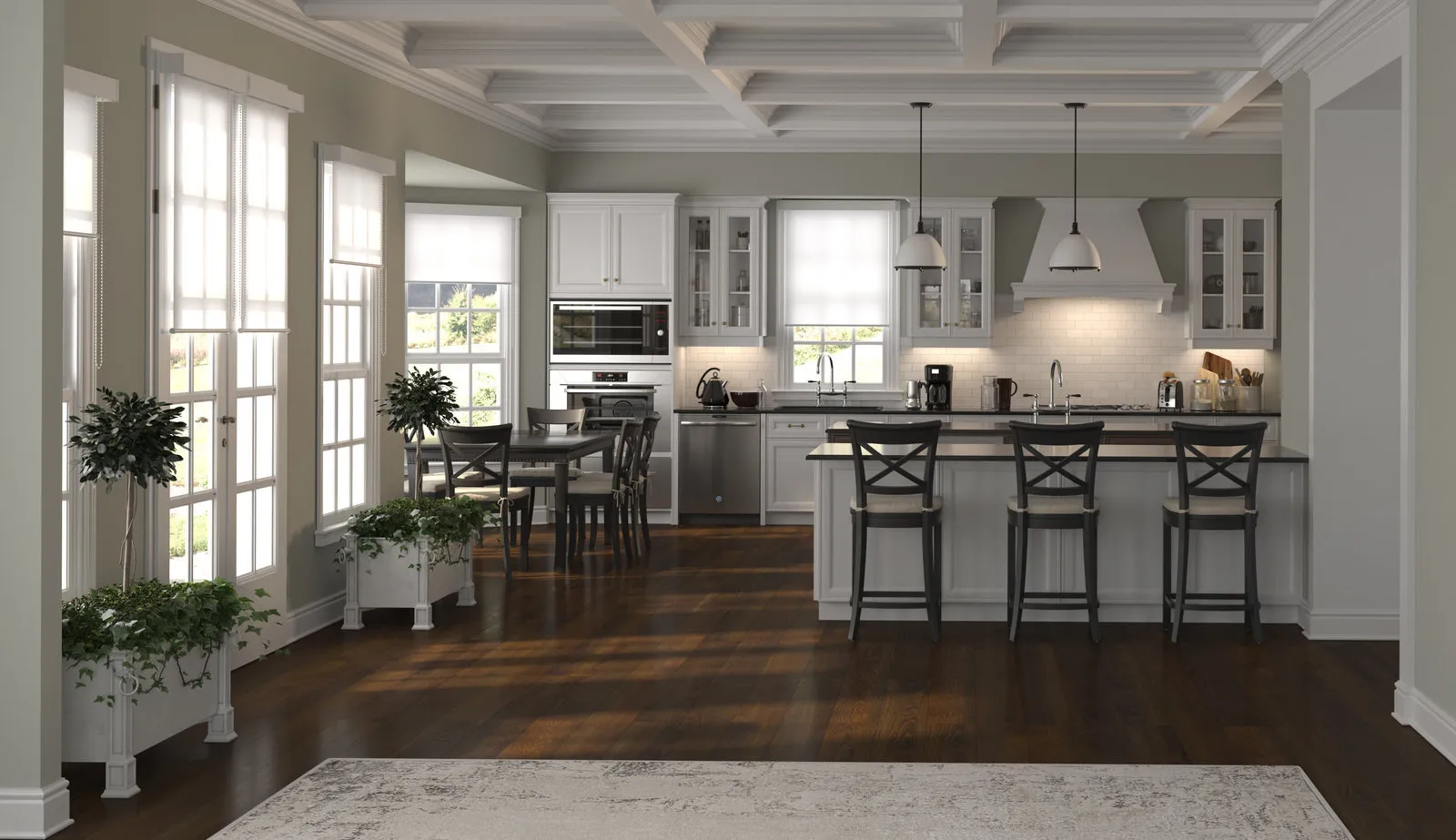 照片：经典风格厨房与餐厅，技巧 – 我们网站上的照片