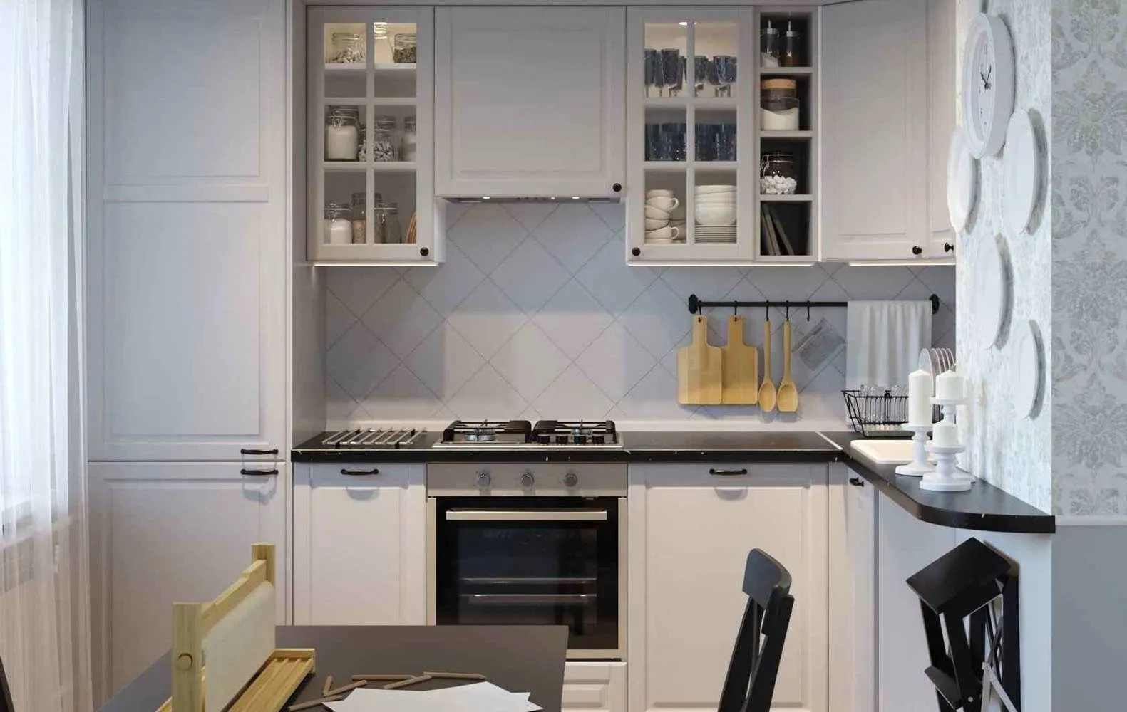 Photo: Kitchen and dining room in Scandinavian style, Gid, Mila Kolpakova, Evgenia Shimkевич, Aiya Design, Alena Erashevich, Alexandra Sakmarova, Nadezhda Rim, Julia Gorbunova – photos on our website