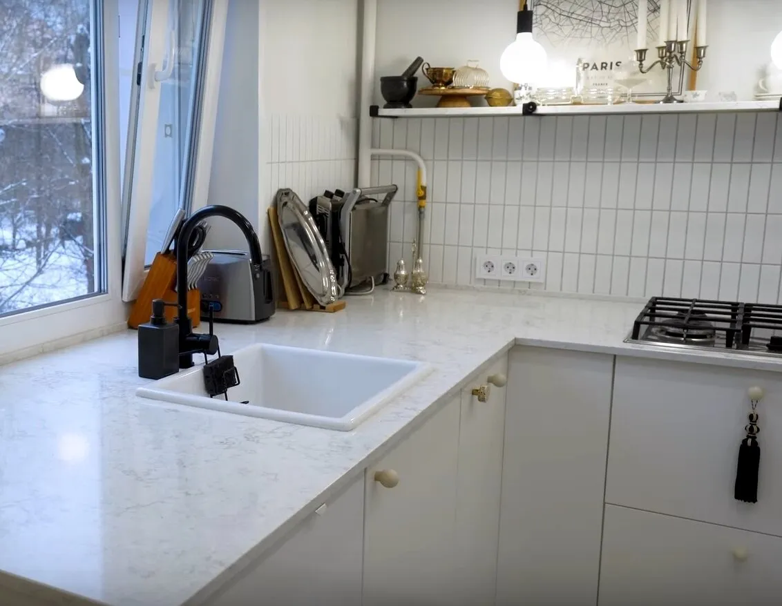 Foto: estilo , Cocina y comedor, Apartamento, Renovación, Edificio de panel, Diseño de cocina en apartamento Brezhnev, Reforma en un edificio viejo, Apartamento en edificio de panel – foto en nuestro sitio web