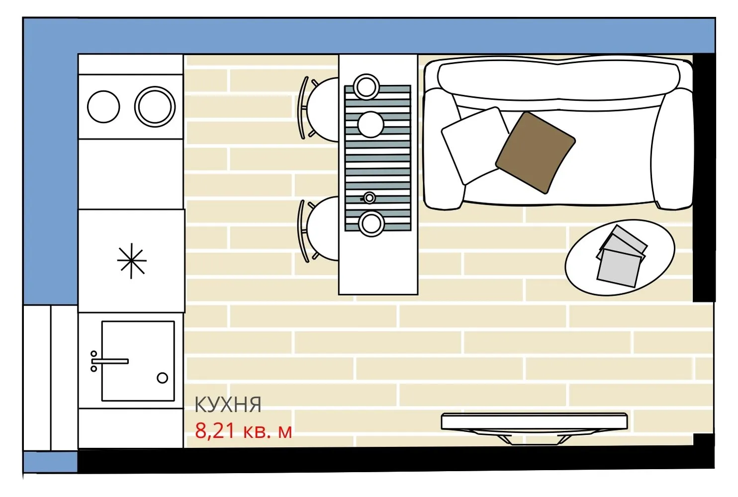 照片:风格布局,厨房与餐厅,改造,安娜·基谢列娃,马克西姆·朱拉耶夫,I-491a,翻新百科全书——网站照片