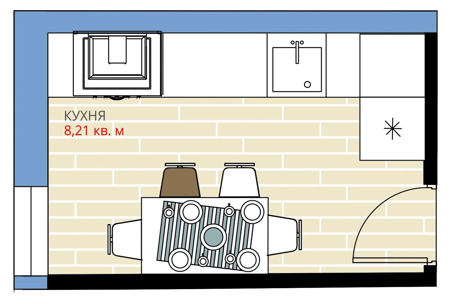 照片:风格布局,厨房与餐厅,改造,安娜·基谢列娃,马克西姆·朱拉耶夫,I-491a,翻新百科全书——网站照片