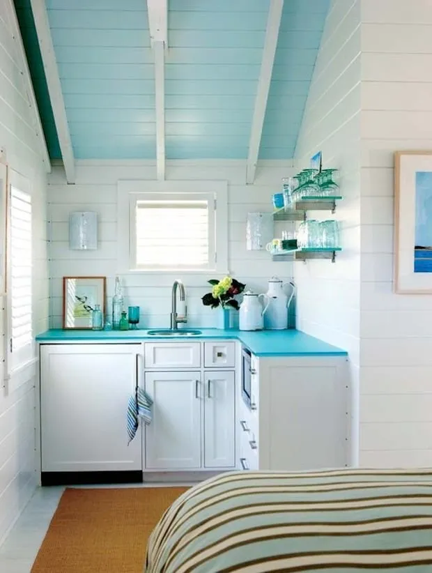 Foto: Cocina y comedor en estilo Provenzal y Rural, Decoración de interiores, Apartamento pequeño, Apartamento, Planos, Decoración, Krushchevka: fotos en nuestro sitio web