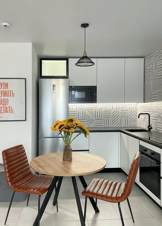 Foto: Cocina y comedor en estilo Escandinavo, Moderno, Minimalismo, Reforma en la práctica – fotos en nuestro sitio web