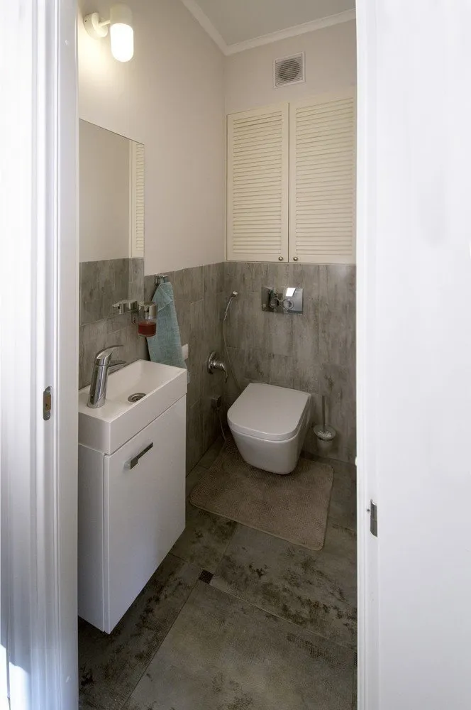 照片:现代浴室风格,公寓,每周项目,宜家,郊区,莫斯科地区,2个房间,40-60平方米,单体砖,安娜·莫罗佐娃,'欧洲'住房综合体 – 网站上的照片