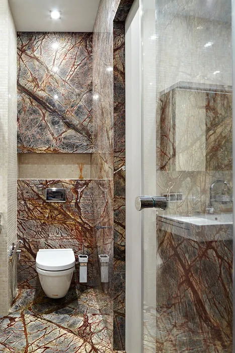 照片：现代浴室风格，公寓，极简主义，每周项目，莫斯科，新建筑，安顿·克里洛夫，单体房屋，3个房间，超过90平方米 – 网站上的照片