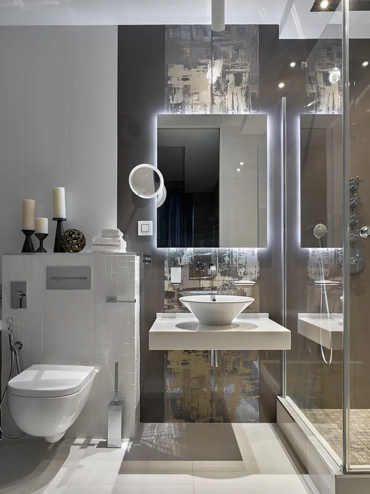 照片：现代浴室风格，公寓，每周项目，莫斯科，伊莲娜·谢缅诺娃 – 网站上的照片