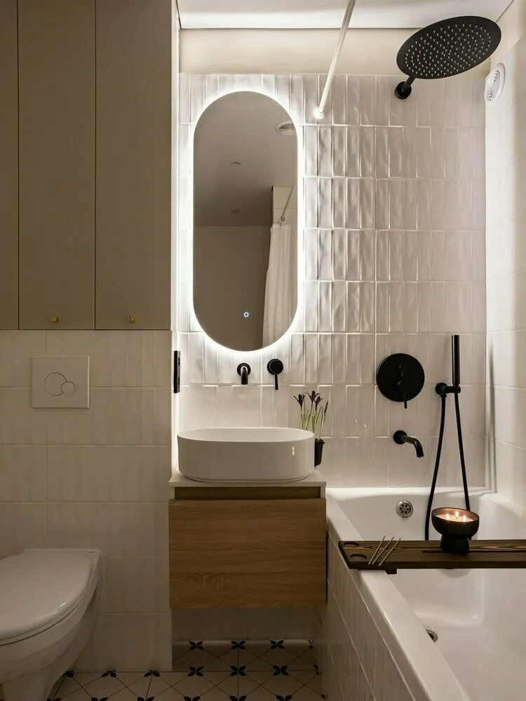 Foto: estilo , Baño, Diseño de interiores, Consejos, Interiores de baño, Diseño de baño, Decoración de baño pequeño, Baño pequeño, Interiores de baño pequeño, Cómo decorar un baño pequeño, Cómo hacer que un baño sea cómodo, Baño práctico, Cómo hacer que un baño sea acogedor, Decoración de baño, Baño estándar, Interiores de baño, Ideas para baño, Baño pequeño, Organización del espacio en baño, Reforma de baño – fotos en nuestro sitio web