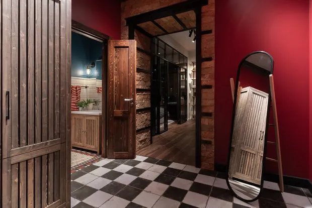 Ausblick auf den Gästewc aus dem Flur.