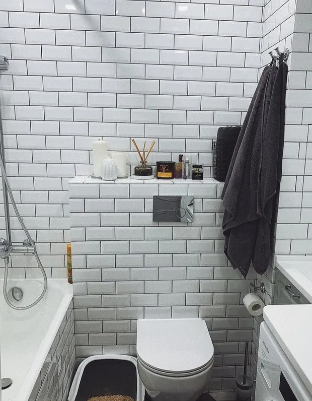 Foto: Baño en estilo Escandinavo, Reparación práctica – fotos en nuestro sitio web