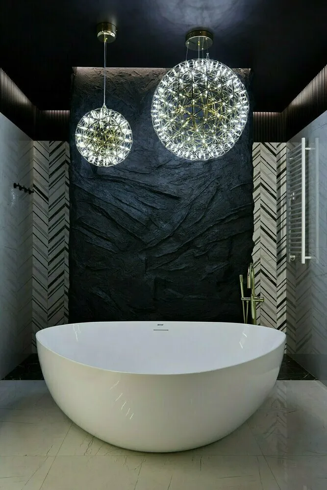 Фото: в стилі, Ванна, Інтер'єр кімнати, Дизайн інтер'єру, Поради, як обустати санвузол, інтер'єр ванної, ванна кімната, дизайн маленької ванни, як оформити маленьку ванну, як зробити ванну комфортною, зручна ванна, ремонт санвузла, ванна кімната в скандинавському стилі, суміщений санвузол, ванна в 2025, санвузол в 2025 – фото на нашому сайті