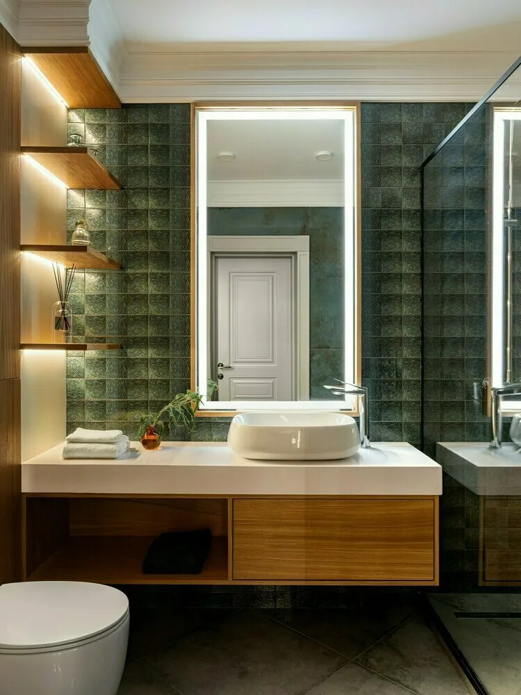 Фото: в стилі, Ванна, Інтер'єр кімнати, Дизайн інтер'єру, Поради, як обустати санвузол, інтер'єр ванної, ванна кімната, дизайн маленької ванни, як оформити маленьку ванну, як зробити ванну комфортною, зручна ванна, ремонт санвузла, ванна кімната в скандинавському стилі, суміщений санвузол, ванна в 2025, санвузол в 2025 – фото на нашому сайті