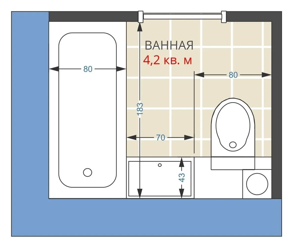 Zdjęcie: Projekty w stylu , łazienka, Przeplanowanie, I-1724, Anastazja Kisielew, Maxim Dzouraev, PD-4, Stalinok, Budynek panelowy, Khrushczówka, Budynek ceglany, GMS-1 – zdjęcia na naszej stronie