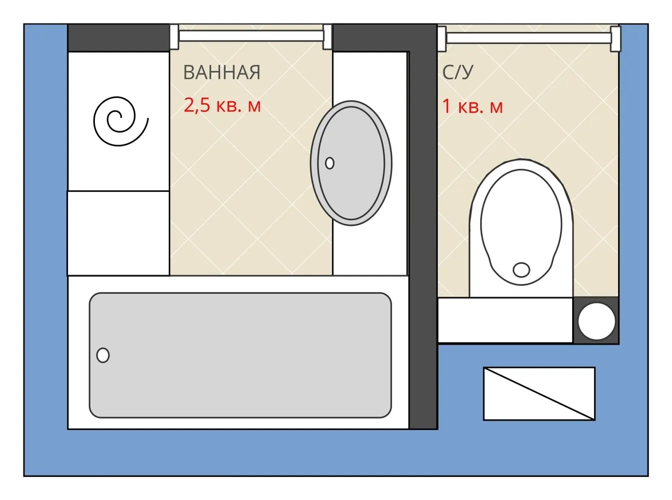 Zdjęcie: łazienka w stylu eklectyczny, przeprojektowanie, Anastazja Kisielew, Maxim Dżuraew, GMS-1, encyklopedia_santehnika – zdjęcie na naszej stronie