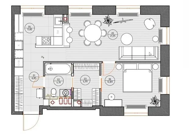 Foto: Planos en estilo Moderno, Baño, Consejos – foto en nuestro sitio web