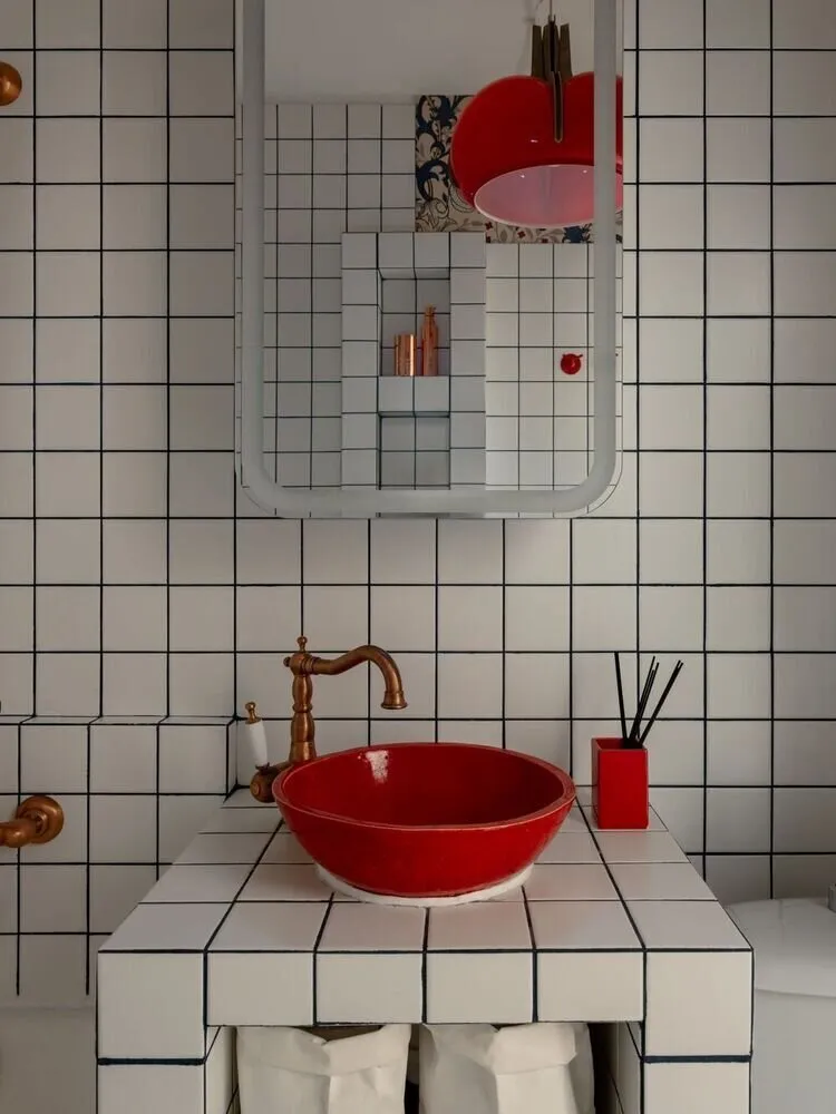 Foto: baño moderno, apartamento, remodelación, khrushchevka, estilo vintage, Nastassia Duleiko – foto en nuestro sitio web