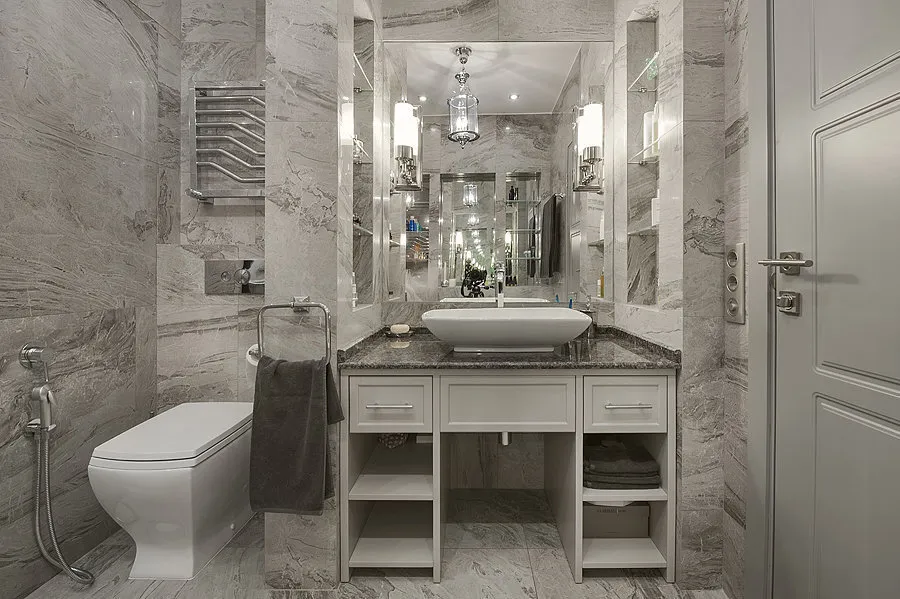 照片：斯堪的纳维亚风格浴室，技巧——我们网站上的照片