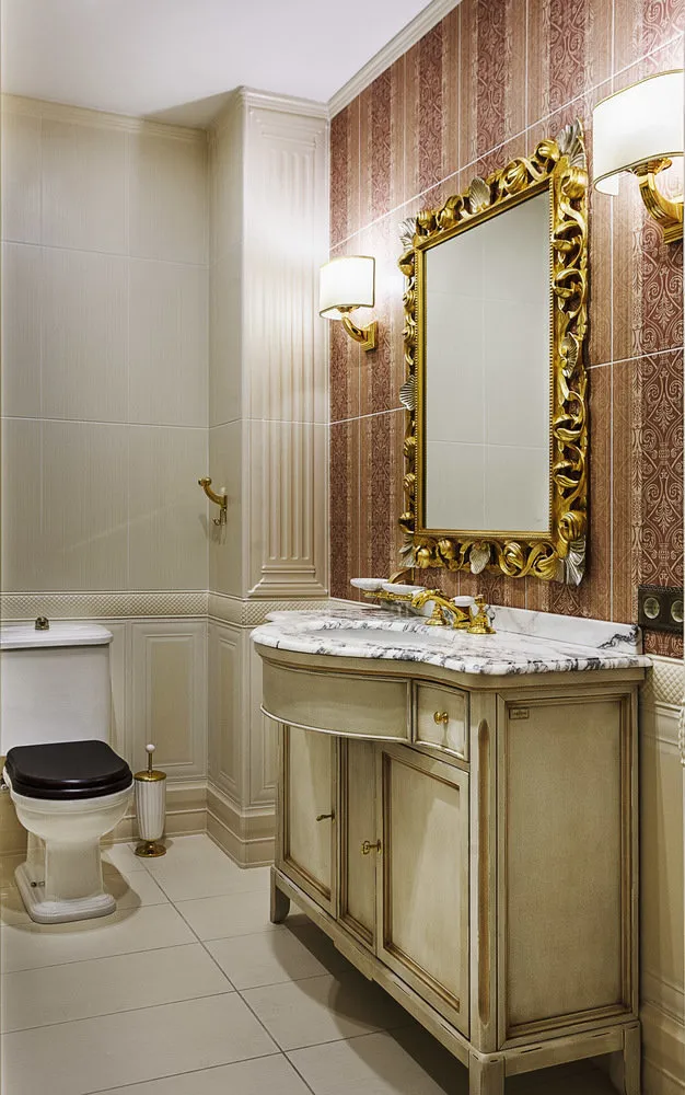 照片：时尚风格浴室，技巧——我们网站上的照片