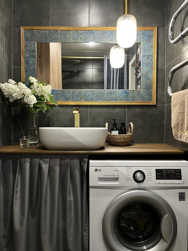 Фотографія: Ванна в стилі Сучасний, Ремонт на практиці, Ксения Кузнецова – фото на нашому сайті