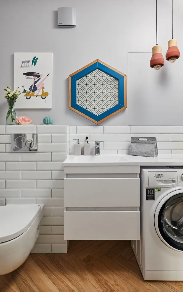 Фотографія: у стилі, Ванна, Поради, зберігання в ванній кімнаті, маленька ванна – фото на нашому сайті