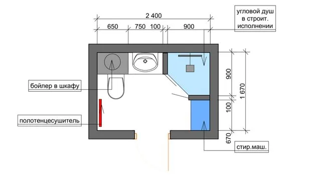 图片：风格，浴室，建议，卫生间规划，标准卫生间，娜塔莉亚·沙姆舒里娜 – 我们网站上的照片