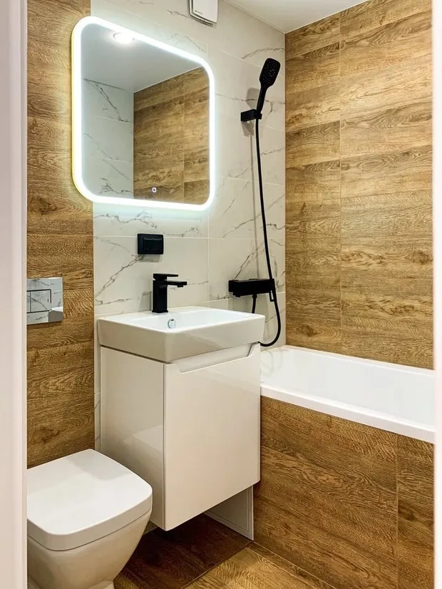 照片：风格，浴室，淋浴，合用卫生间，卫生间设计，合用卫生间设计灵感 – 我们网站上的照片