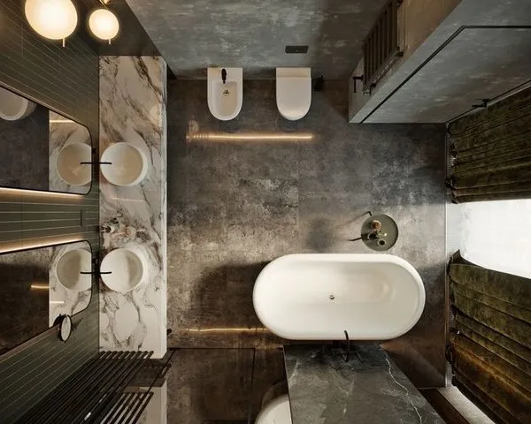 Фото: Ванна в стилі Лофт, Поради, Перепланування, Legrand, Руслан Кирничанський, енциклопедія_ремонту_електрика – фото на нашому сайті