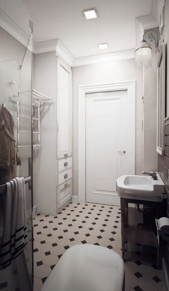 照片：经典风格浴室、技巧、玛丽亚·拉齐奇、给排水百科全书、浴室内部、装饰浴室、浴室创意、小浴室、组织浴室空间——我们网站上的照片