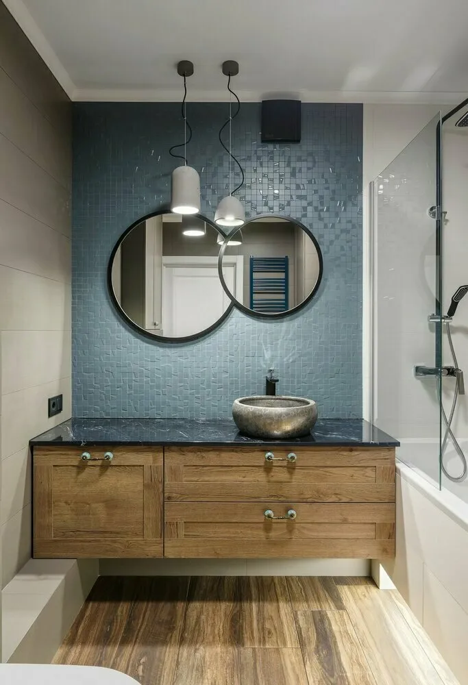 Foto: baño, consejos, baño en estilo escandinavo, diseño de baño, baño pequeño, organización del espacio en el baño, artículo de audio – foto en nuestro sitio web