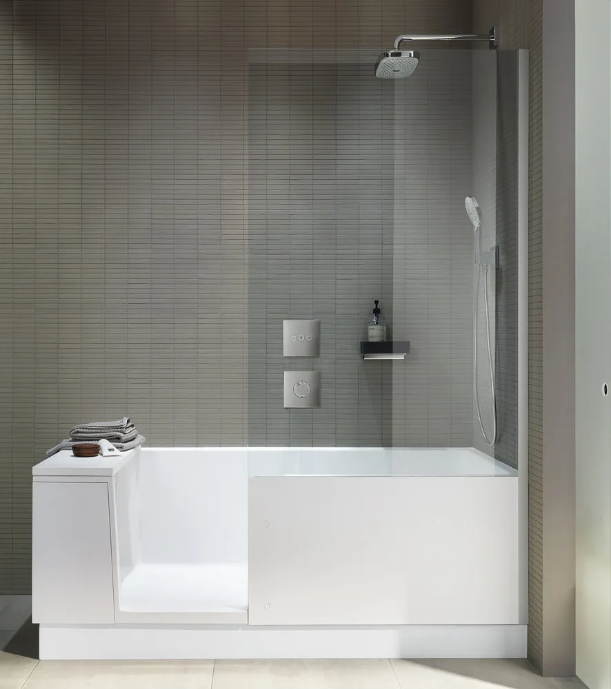 照片：现代浴室，技巧，杜拉维特，小浴室，小浴室设计，WonderGliss——我们网站上的照片