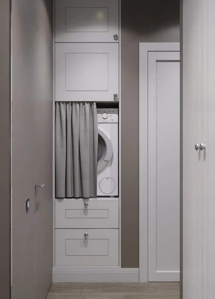 Foto: im Stil , Badezimmer, Tipps, Waschmaschine, Wo man die Waschmaschine platzieren sollte – Foto auf unserer Website