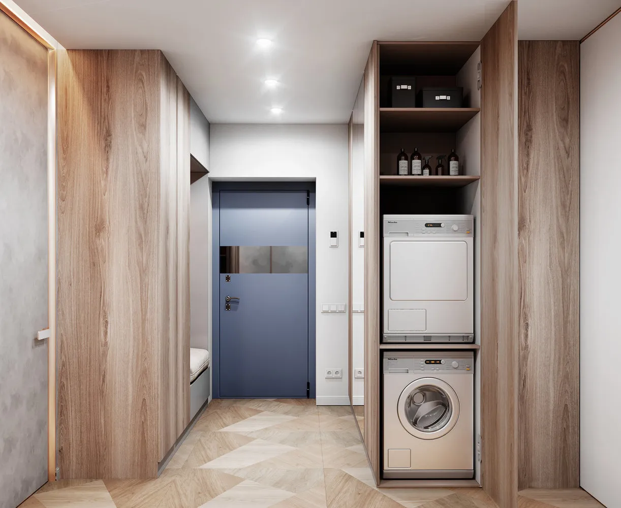 Foto: im Stil , Badezimmer, Tipps, Waschmaschine, Wo man die Waschmaschine platzieren sollte – Foto auf unserer Website