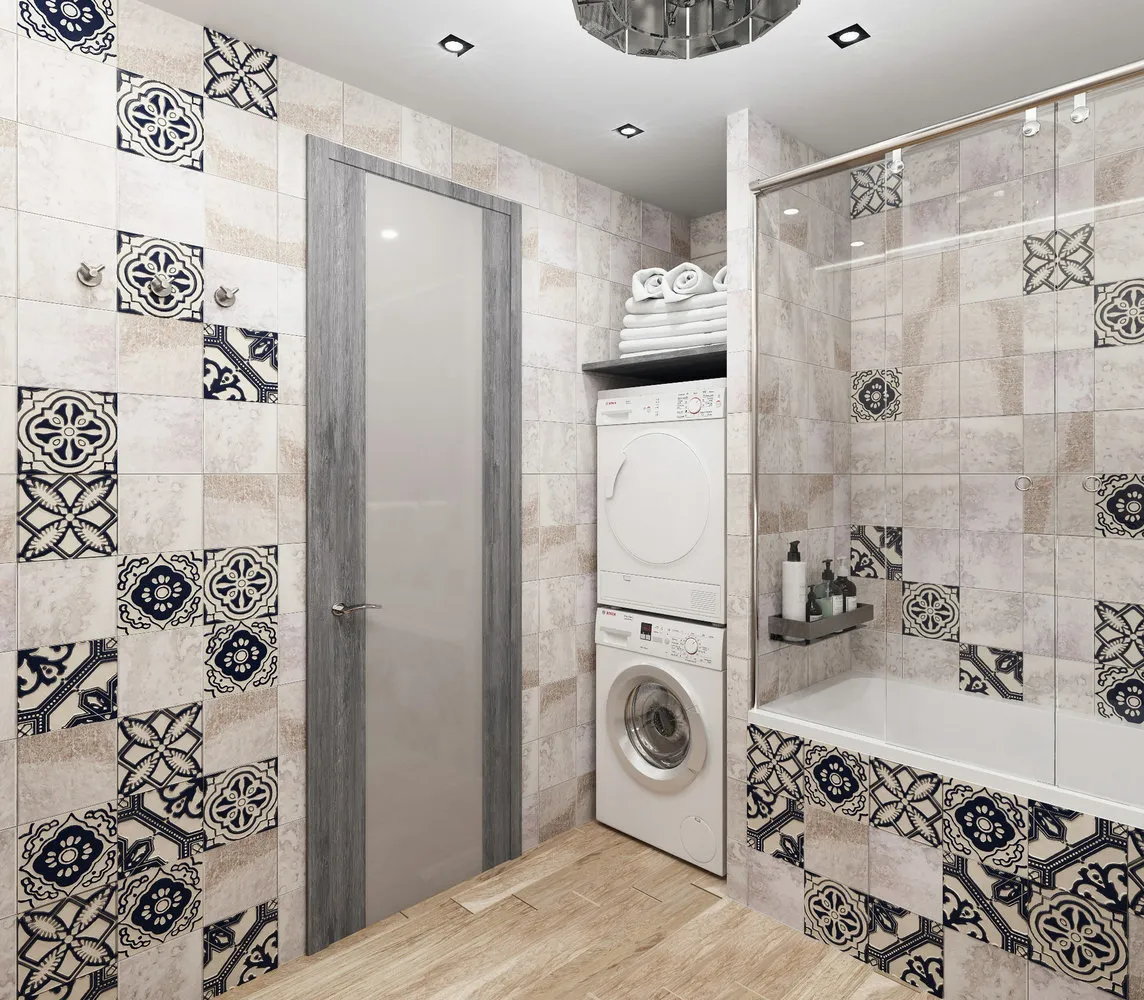 Foto: im Stil , Badezimmer, Tipps, Waschmaschine, Wo man die Waschmaschine platzieren sollte – Foto auf unserer Website