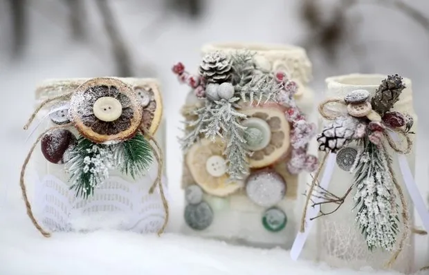 手工制作的新年蜡烛：叶卡捷琳娜·加夫留晓娃大师课