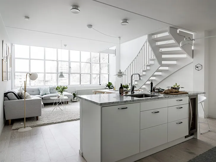 Двухрівневий будинок у білому кольорі в Швеції (97 м²) - Gallery image 2