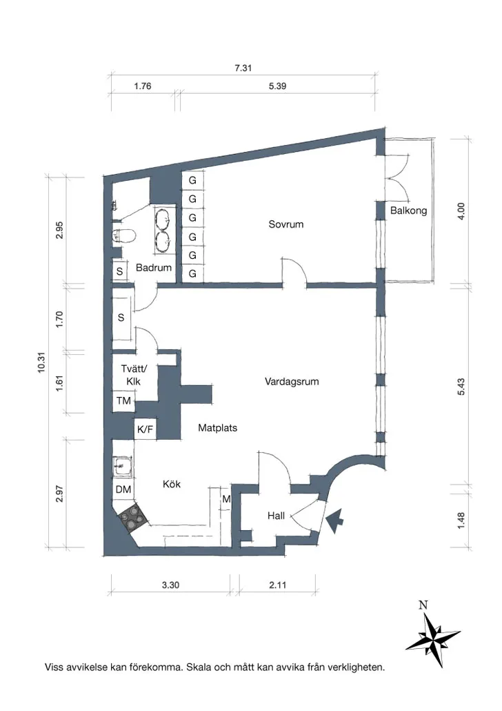 Повітряний інтер’єр квартири в Гетеборзі (70 кв. м) - Gallery image 22