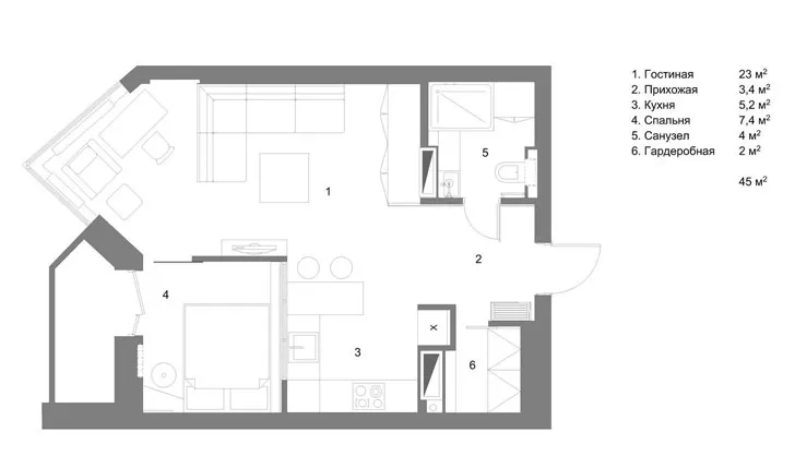 Сучасна квартира з розумним плануванням у Києві (45 кв. м) - Gallery image 16