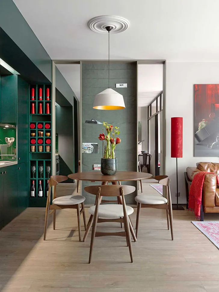 Small Apartment in Bold Color Scheme in Kyiv (38 sqm) - 10